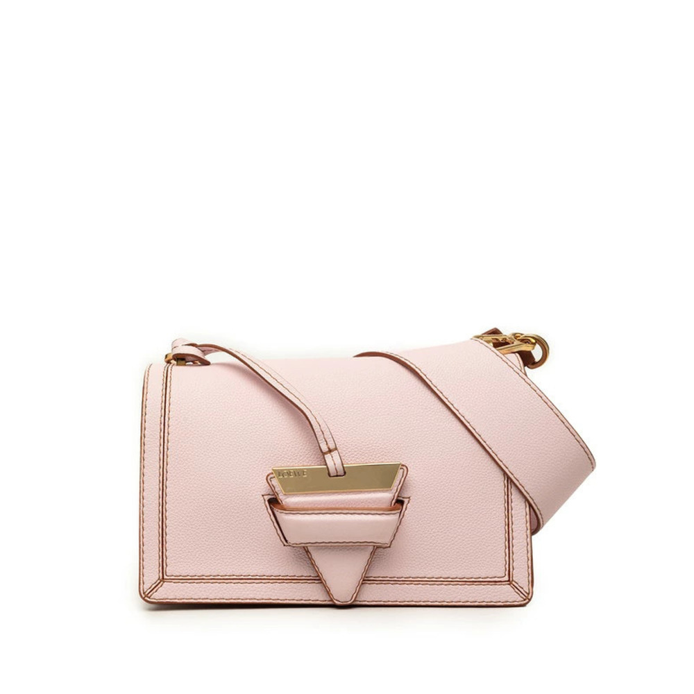 Loewe Barcelona Chain Crossbody Bag Pink Leather